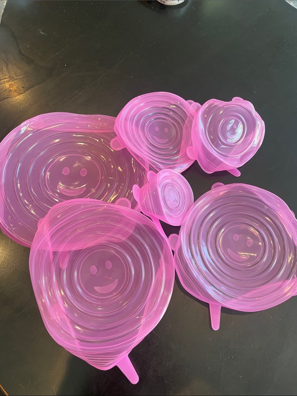 Pink Silicone Stretch Bowl Covers - Set of 6 new